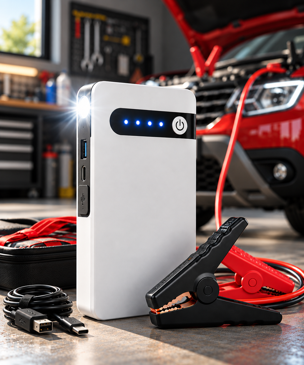 Arrancador de batería 20.000 mAh para auto y moto | Powerbank NEPO