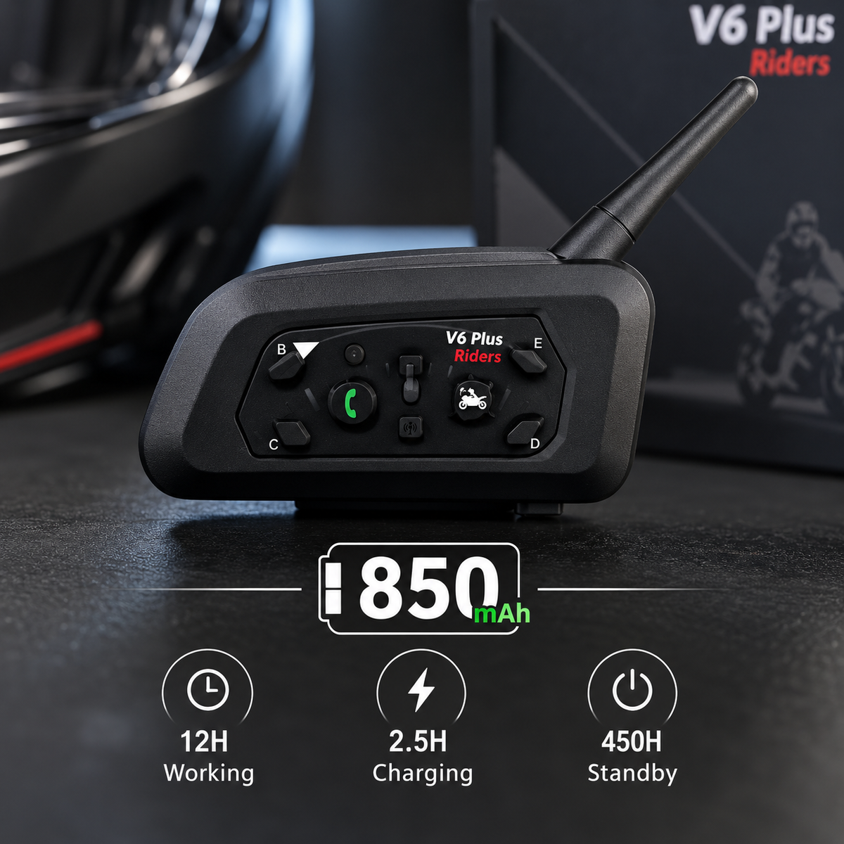 Intercomunicador Bluetooth Audífono Para Cascos De Moto Nepo