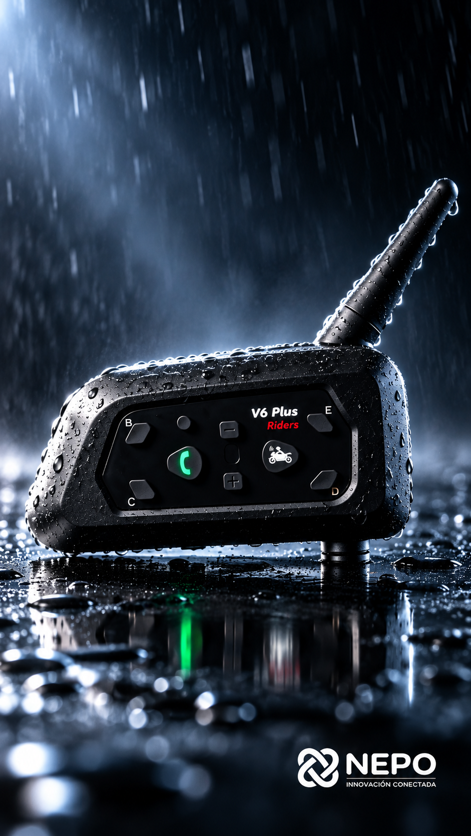 Intercomunicador Bluetooth Audífono Para Cascos De Moto Nepo