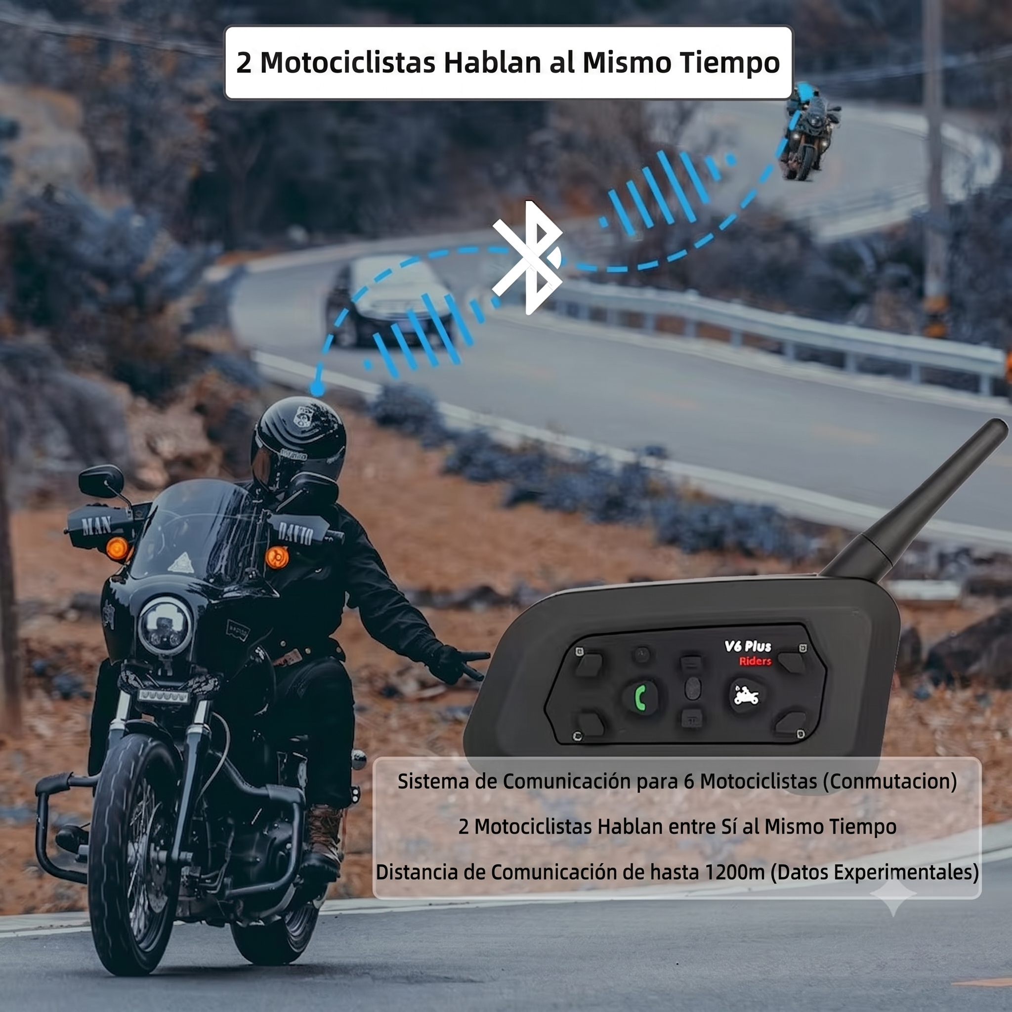 Intercomunicador Bluetooth Audífono Para Cascos De Moto Nepo