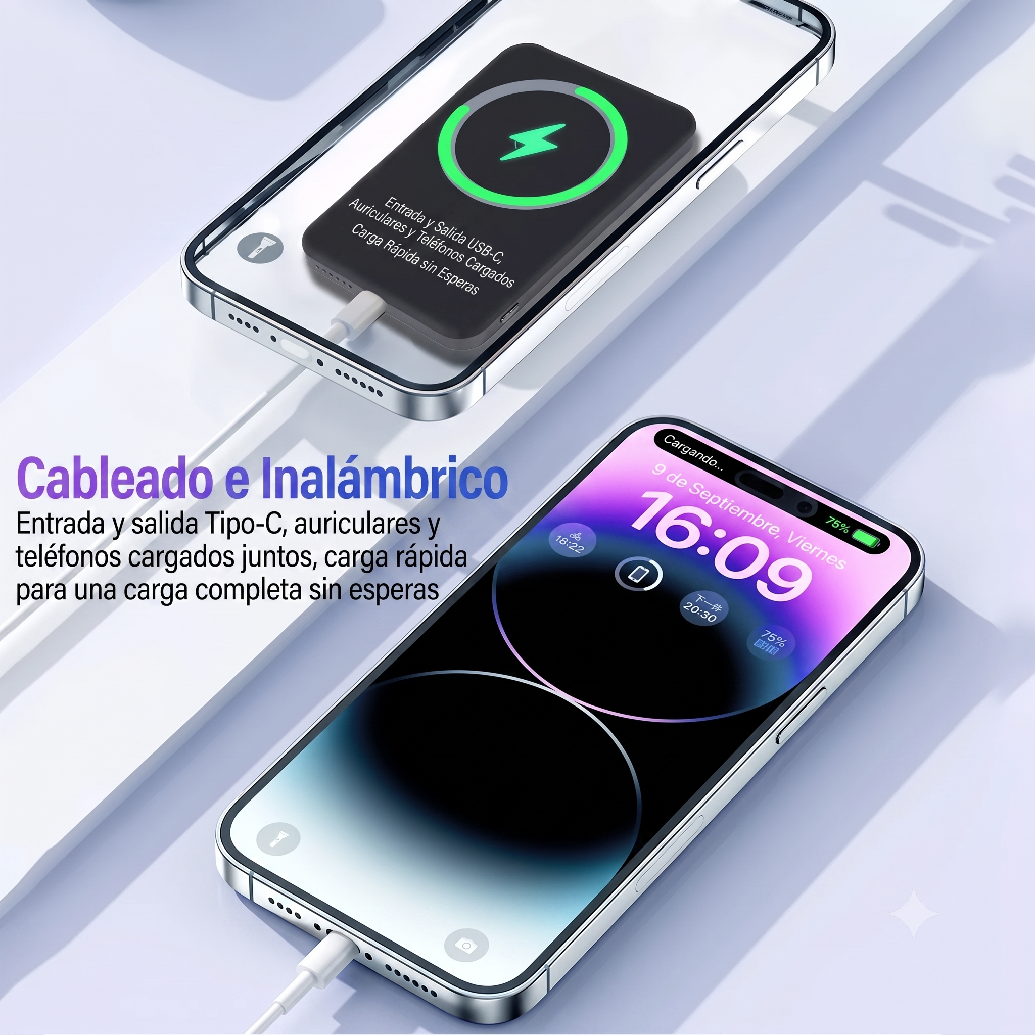 Powerbank Magsafe Ultrarápido Magnetico Ultrafino 5000mah