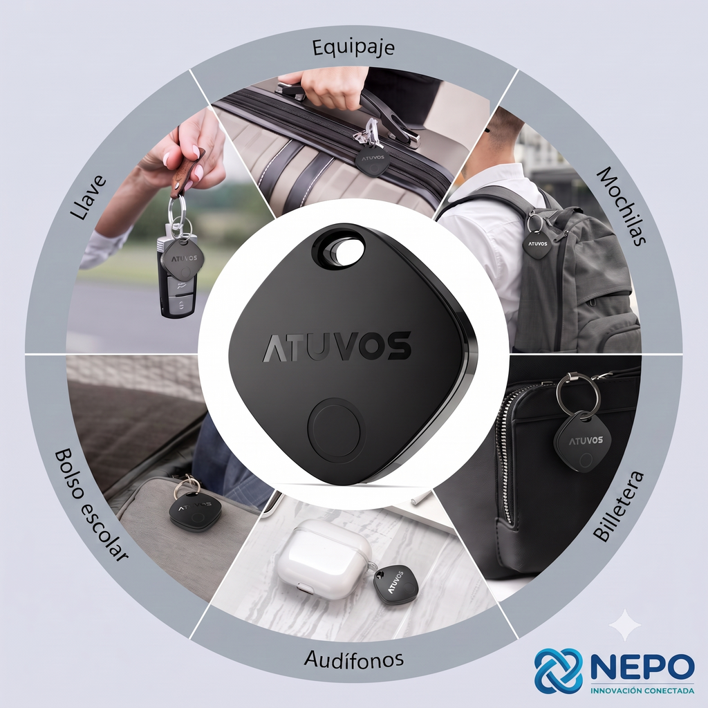 Rastreador GPS Inteligente Atuvos FindMy , IP67 (reistente al polvo y agua), bateria intercambiable C