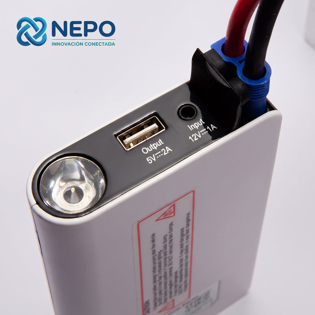 Arrancador De Auto Moto Portatil Powerbank 20000mah Estuche