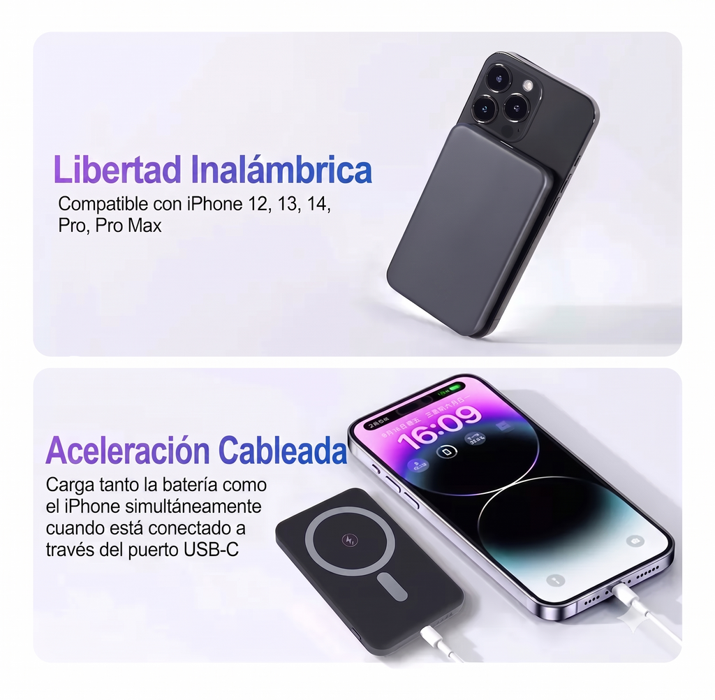 Powerbank Magsafe Ultrarápido Magnetico Ultrafino 5000mah