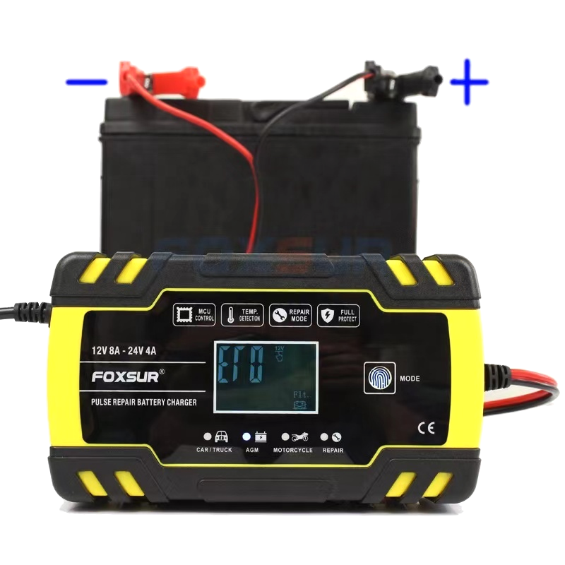 Cargador Bateria Portátil Inteligente 12v8a-24v4a Automatico