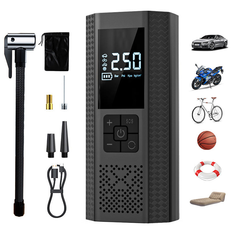 Inflador , Compresor portatil para inflar neumatiicos de autos, motos, bicicletas, pelotas de futbol, colchones inflables