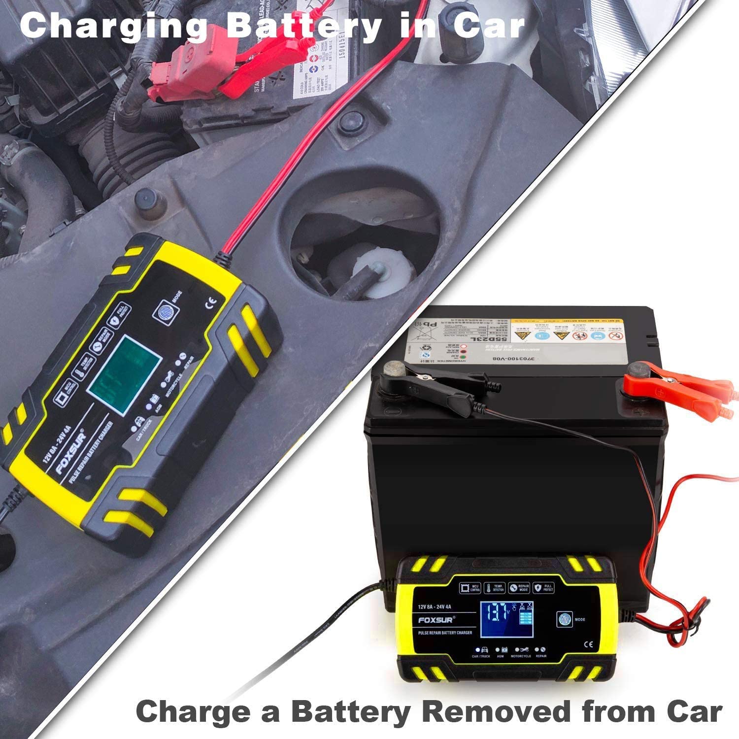 Cargador Bateria Portátil Inteligente 12v8a-24v4a Automatico